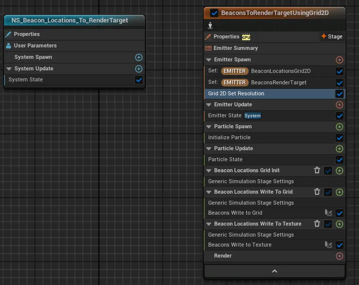 Fog of War Beacons with Niagara Grid2D in Unreal Engine
