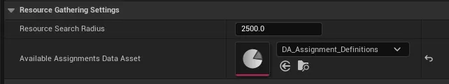 The Gatherer Component settings